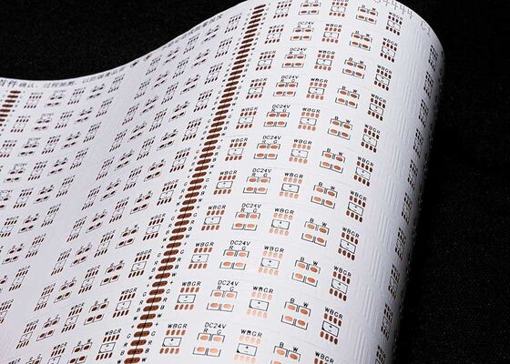 खरीदें 5050 30led/पीसीएस 24V डबल-साइडेड व्हाइट फिल्म एफपीसीबी फ्लेक्सिबल एलईडी स्ट्रिप सर्किट बोर्ड online manufacture